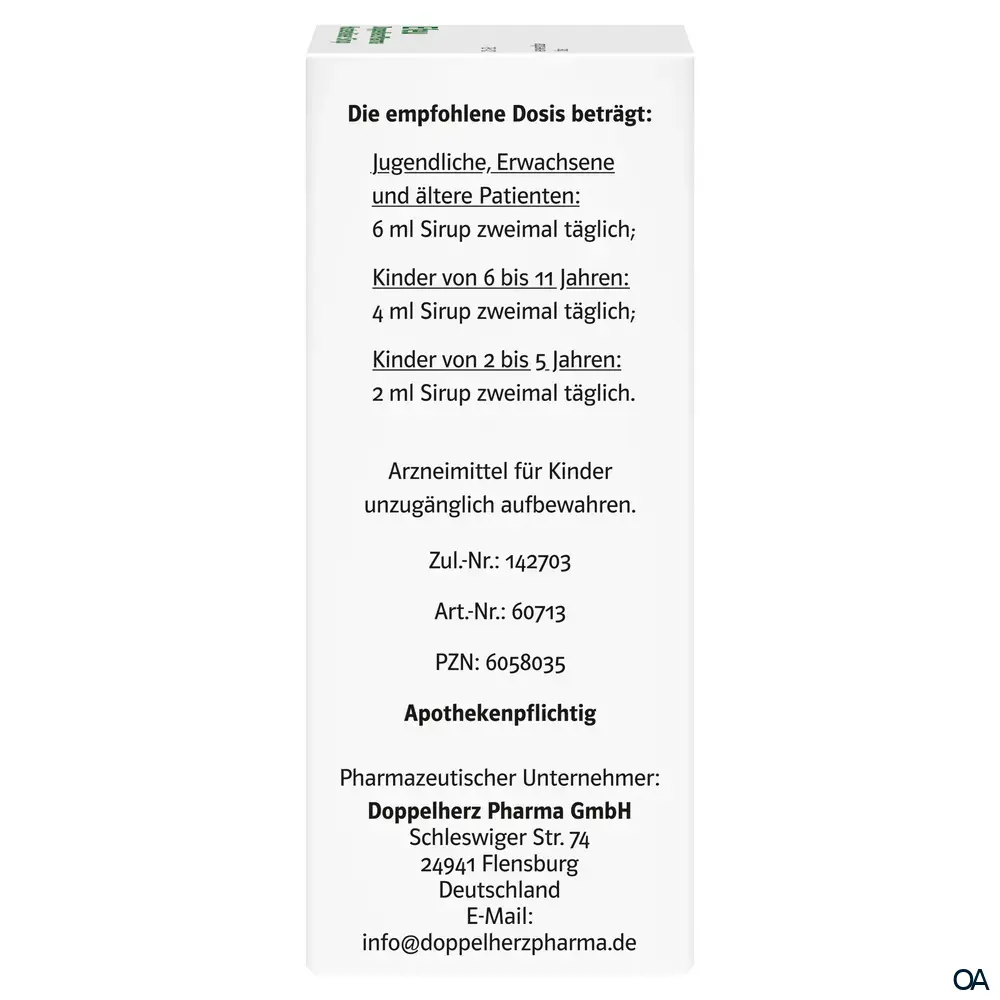 Efeu DoppelherzPharma Hustenlöser Sirup