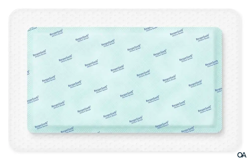 RespoSorb® Silicone Border selbsthaftende superabsorbierende Saugkompresse mit Silikonwundkontaktschicht steril, 16 x 26 cm RespoSorb® Silicone Border selbsthaftende superabsorbierende Saugkompresse mit Silikonwundkontaktschicht steril, 16 x 26 cm