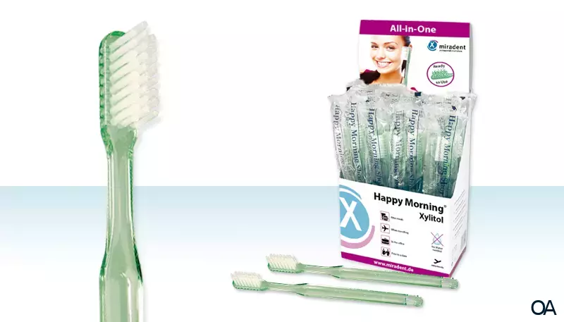 Miradent Happy Morning Xylitol Zahnbürsten 50 Stk. Miradent Happy Morning Xylitol Zahnbürsten 50 Stk.