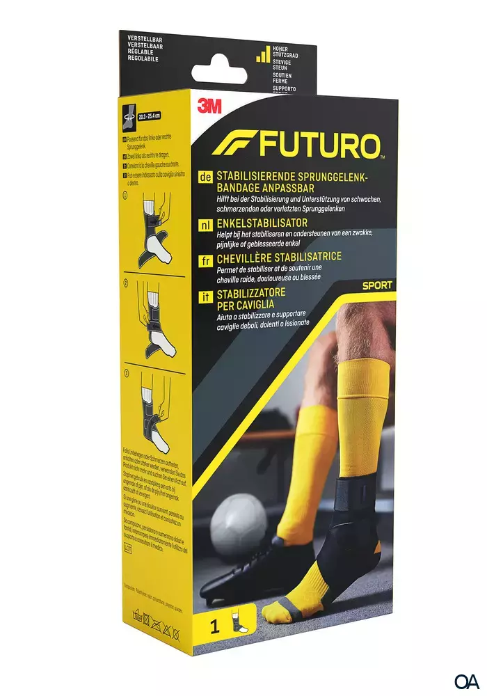 3M FUTURO™ Stabilisierende Sprunggelenk-Bandage anpassbar 46645, Verstellbar SPORT (20.3 - 25.4 cm) 3M FUTURO™ Stabilisierende Sprunggelenk-Bandage anpassbar 46645, Verstellbar SPORT (20.3 - 25.4 cm)
