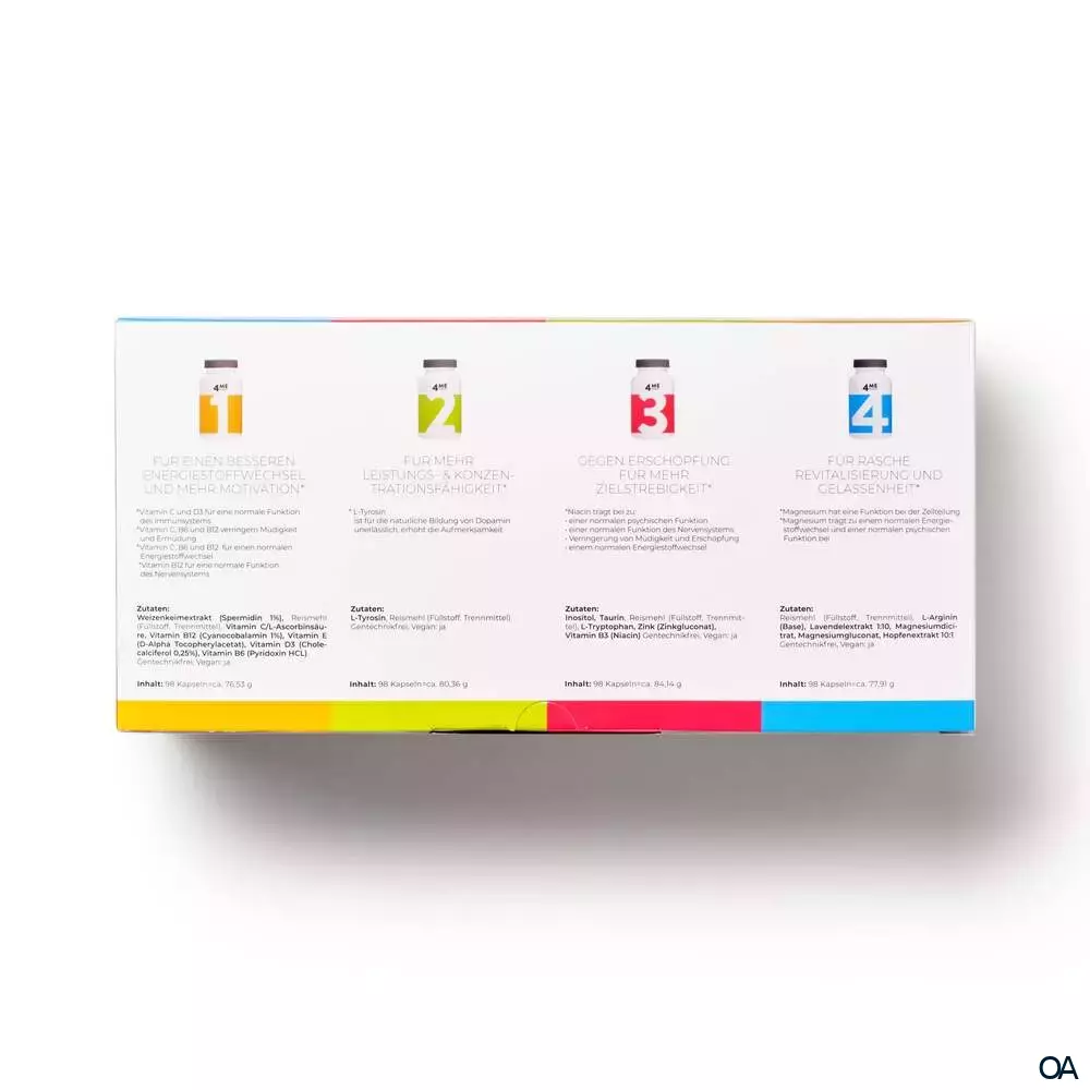4ME Nährstoffkomplex - 7 Wochen Kur, 4 x 98 Kapseln