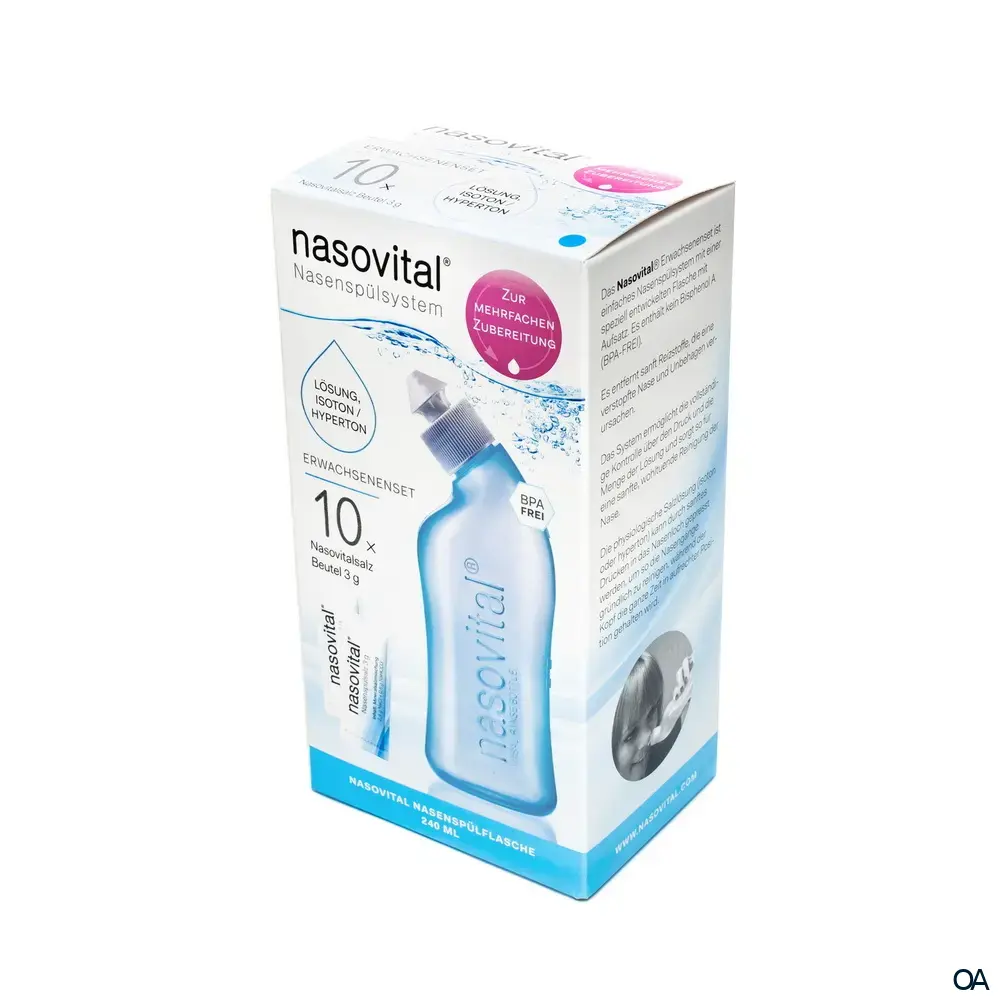 nasovital® Nasenspülsystem für Erwachsene - Blau nasovital® Nasenspülsystem für Erwachsene - Blau