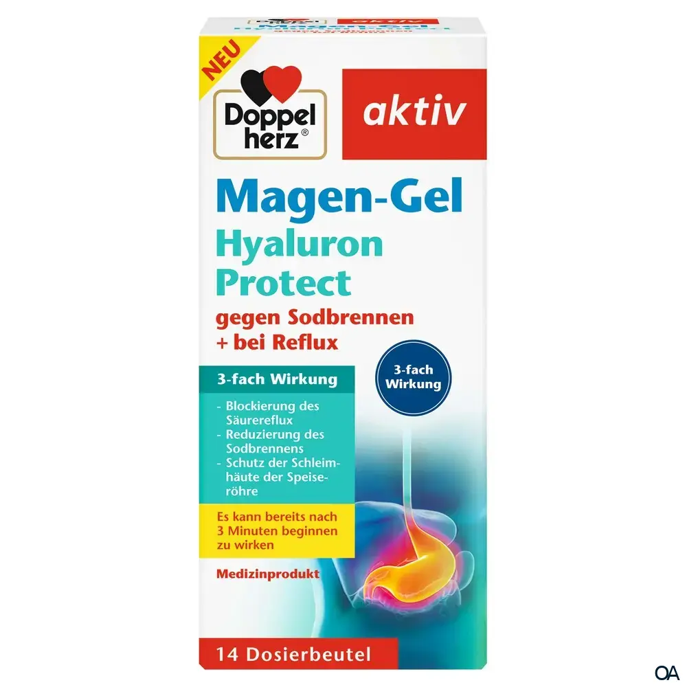 Doppelherz aktiv Magen-Gel Hyaluron Protect gegen Sodbrennen + bei Reflux Portionsbeutel