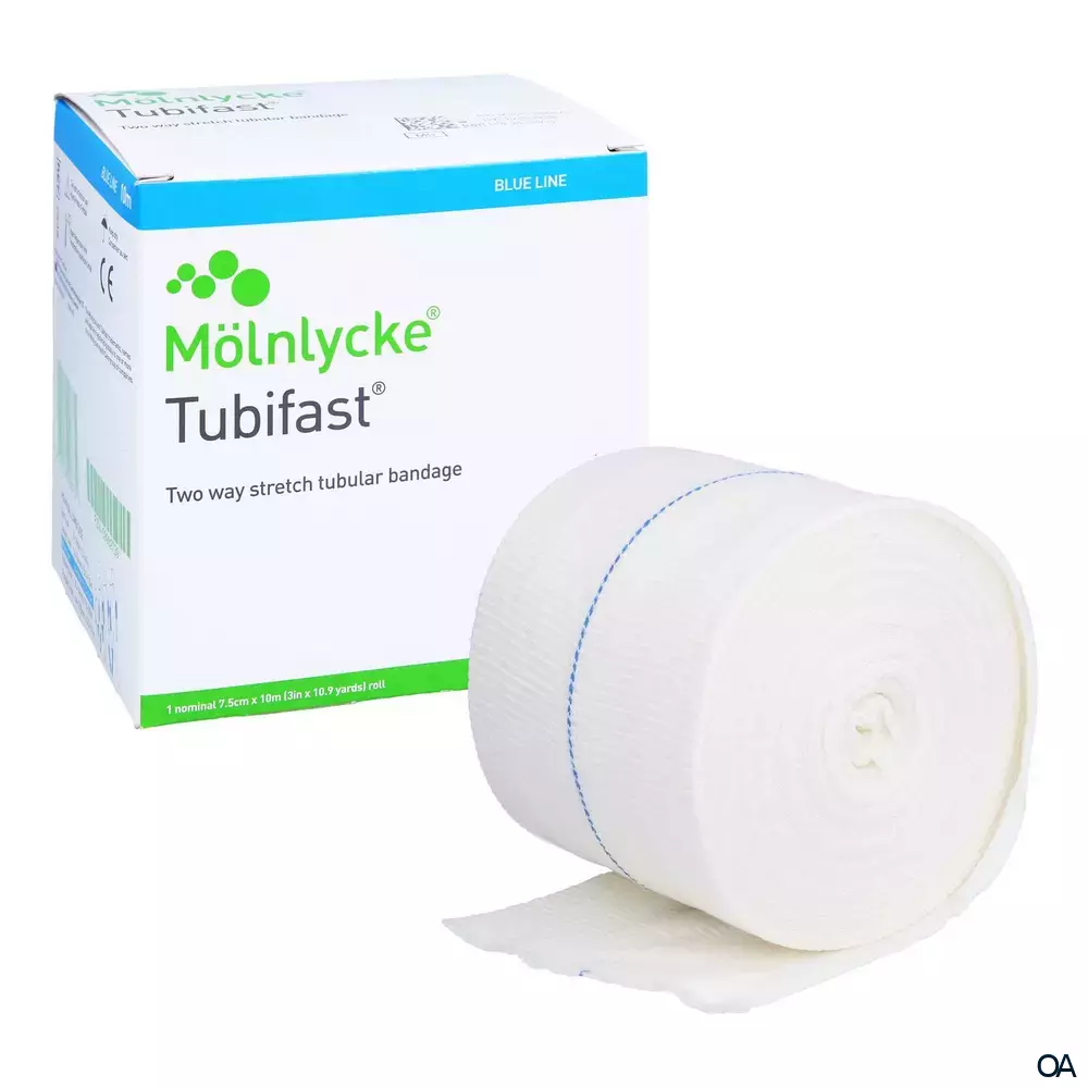 Tubifast® Schlauchverband mit Zwei-Wege-Stretch Rolle, Blau, 7,5 cm x 1 m