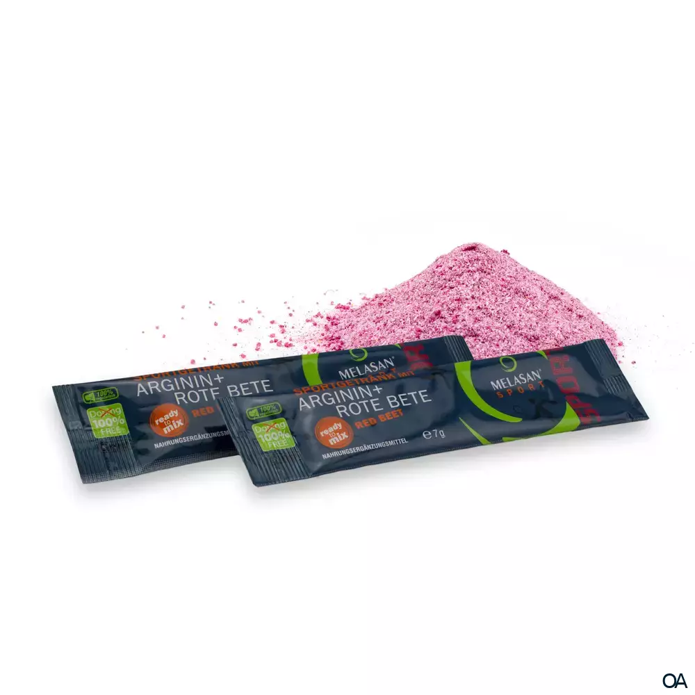 Melasan Sport Sportgetränk mit Arginin + Rote Bete Pulver-Sticks 7 g Melasan Sport Sportgetränk mit Arginin + Rote Bete Pulver-Sticks 7 g