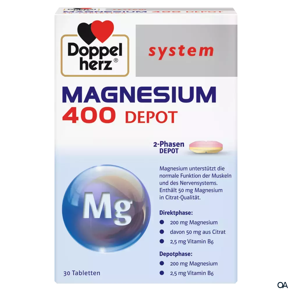 Doppelherz system MAGNESIUM 400 DEPOT Tabletten Doppelherz system MAGNESIUM 400 DEPOT Tabletten