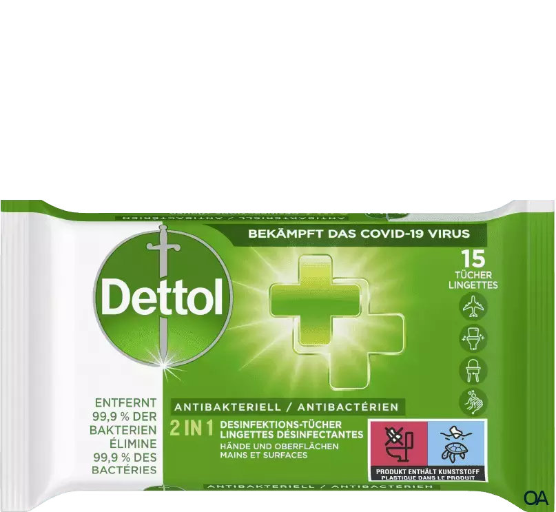 Dettol Antibakteriell 2in1 Desinfektionstücher