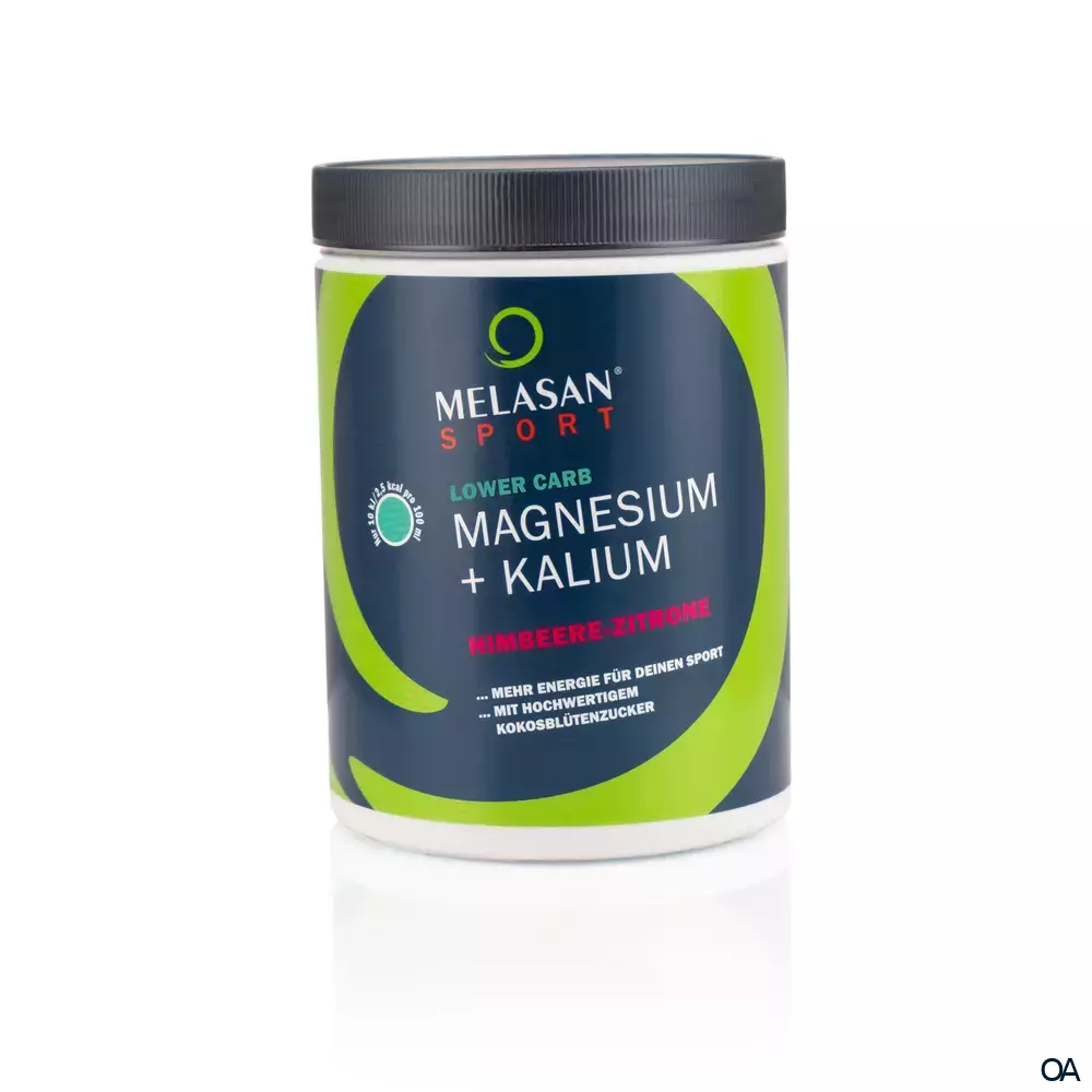 Melasan Sport Sportgetränk Lower Carb Magnesium + Kalium Pulver Himbeere-Zitrone Melasan Sport Sportgetränk Lower Carb Magnesium + Kalium Pulver Himbeere-Zitrone