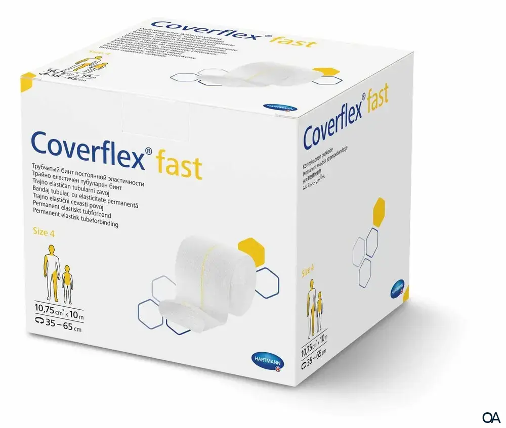 Coverflex® Fast Dauerelastischer Schlauchverband Rolle, Gr. 4, 10,75 cm x 10 m Coverflex® Fast Dauerelastischer Schlauchverband Rolle, Gr. 4, 10,75 cm x 10 m