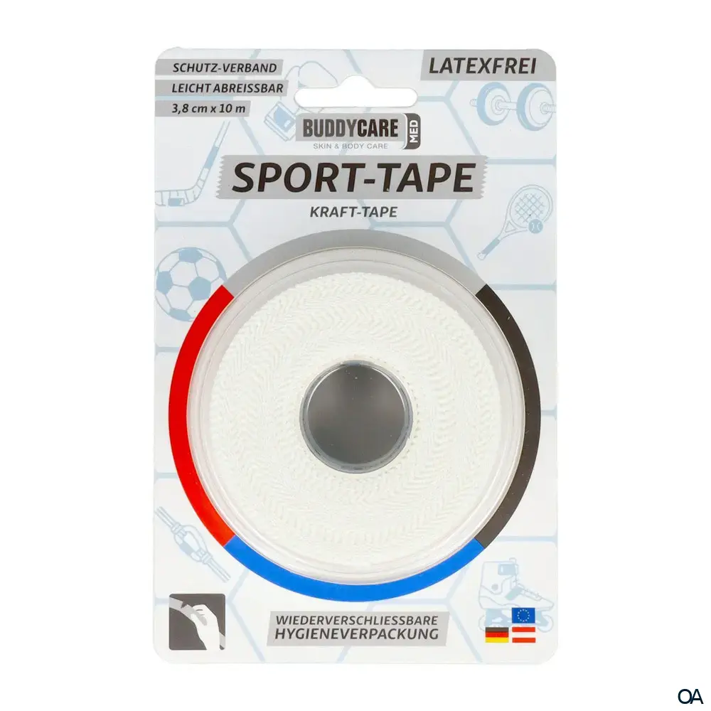 BUDDYCARE® MED Sport-Tape weiss, 3,8 cm x 10m