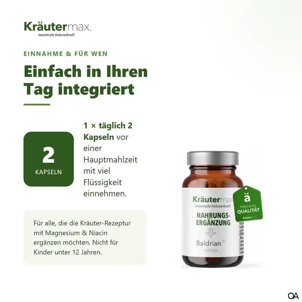 Kräutermax Baldrian plus Kapseln