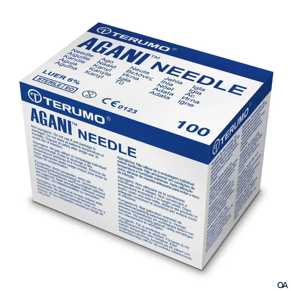 Terumo® Agani™ Einmal-Kanüle 20G x 1", Ø 0,90 x 25 mm, gelb