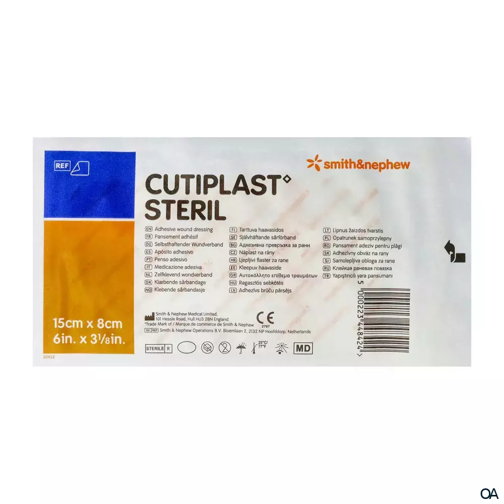 CUTIPLAST Wundverband steril, 15 x 8 cm