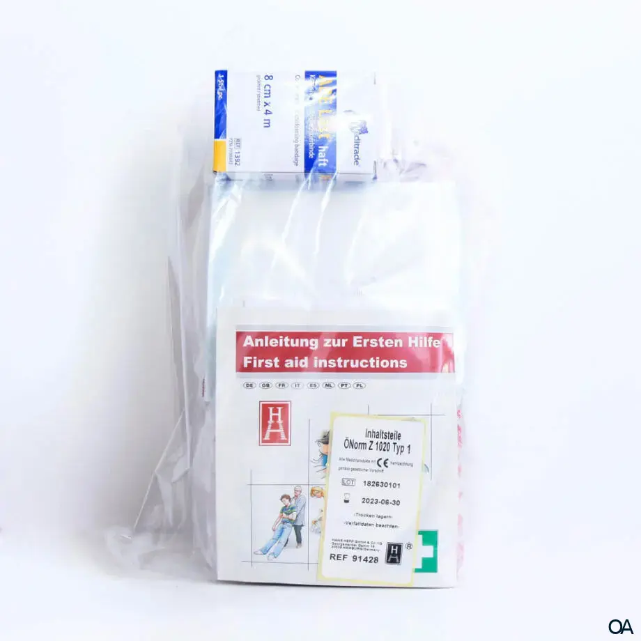 Erste Hilfe Koffer Nachfüllung, Nachfüllset Typ 1 – ÖNORM Z 1020