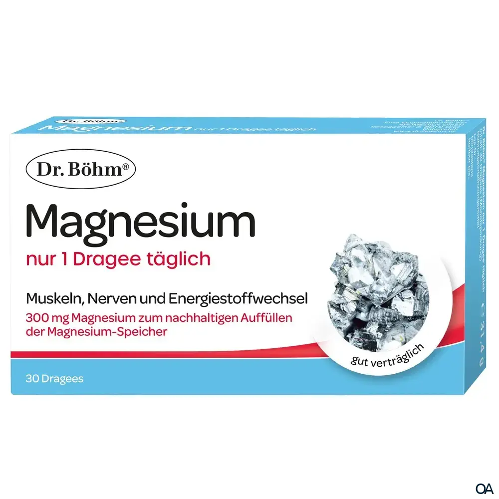 Dr. Böhm® Magnesium nur 1 x täglich Dragees Dr. Böhm® Magnesium nur 1 x täglich Dragees