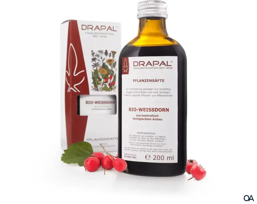 DRAPAL® Bio-Weißdorn Pflanzensaft DRAPAL® Bio-Weißdorn Pflanzensaft