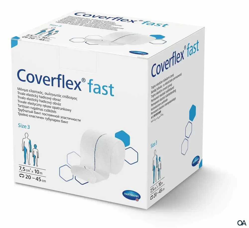 Coverflex® Fast Dauerelastischer Schlauchverband Rolle, Gr. 3, 7,5 cm x 10 m