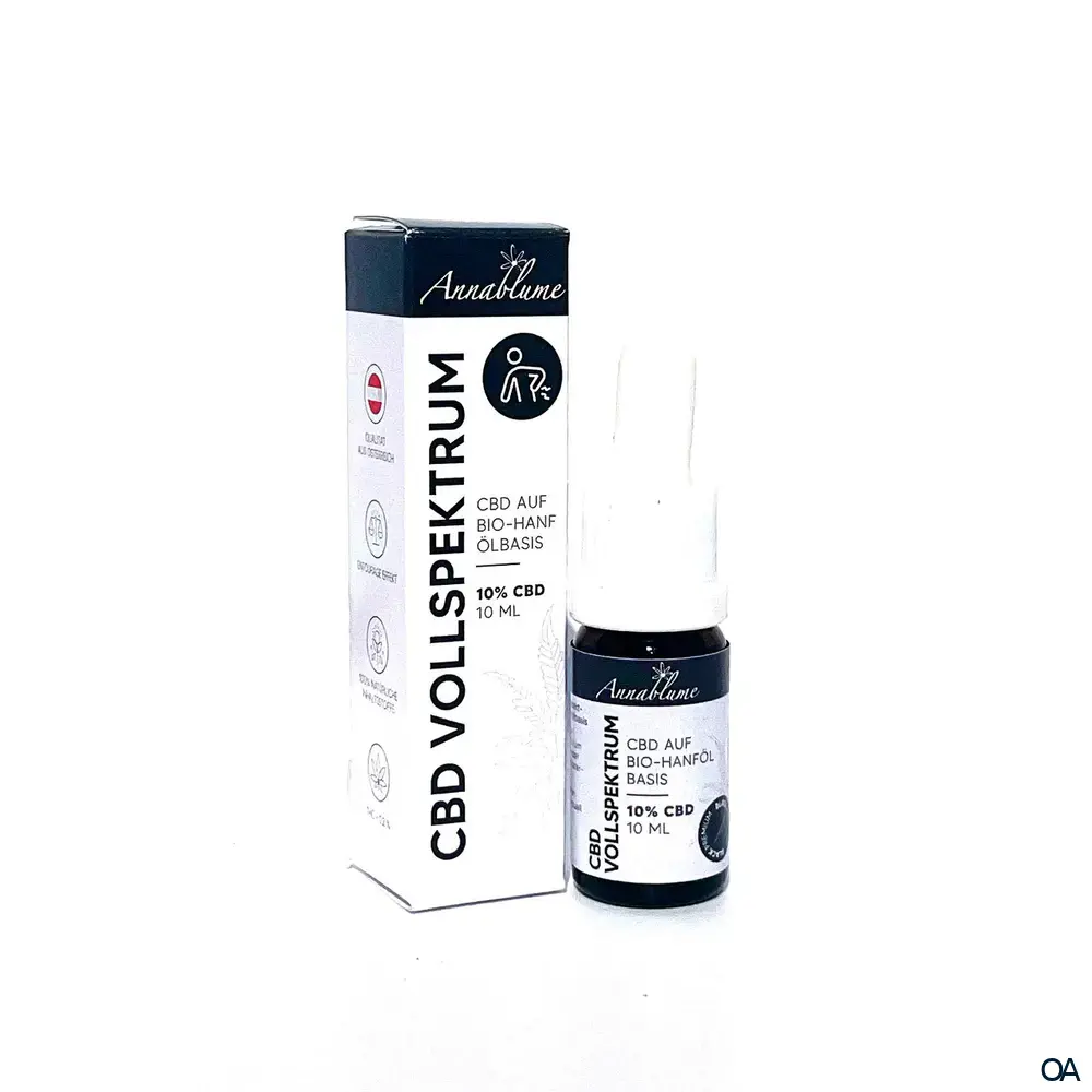 Annablume CBD Vollspektrum 24 % Naturhanföl Black Premium Tropfen