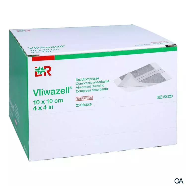 Vliwazell® Saugkompressen steril, 10 x 10 cm Vliwazell® Saugkompressen steril, 10 x 10 cm