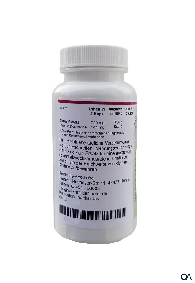 Reinhildis Apotheke Cissus Extrakt Kapseln Reinhildis Apotheke Cissus Extrakt Kapseln