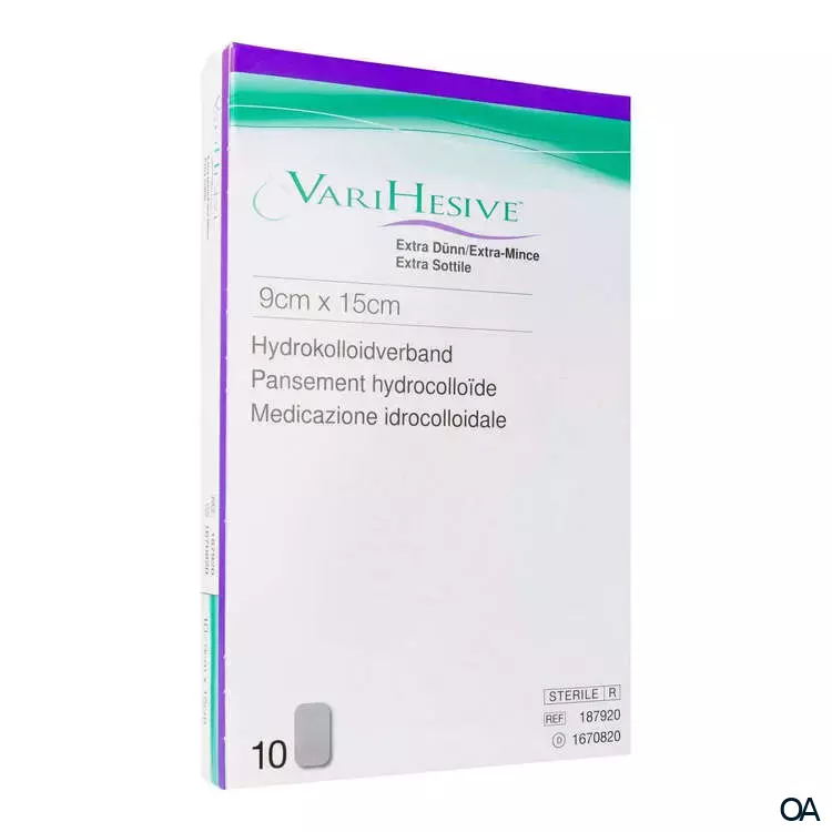 ConvaTec VARIHESIVE® Extra dünn Hydrokolloidverband steril, 9 x 15 cm ConvaTec VARIHESIVE® Extra dünn Hydrokolloidverband steril, 9 x 15 cm