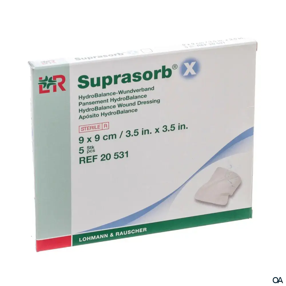 Suprasorb® X HydroBalance-Wundverband, Kompresse, steril, 9 x 9 cm