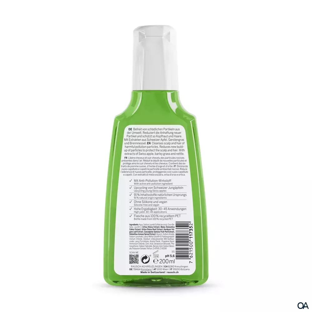 RAUSCH Anti-Pollution-Shampoo mit Schweizer Apfel