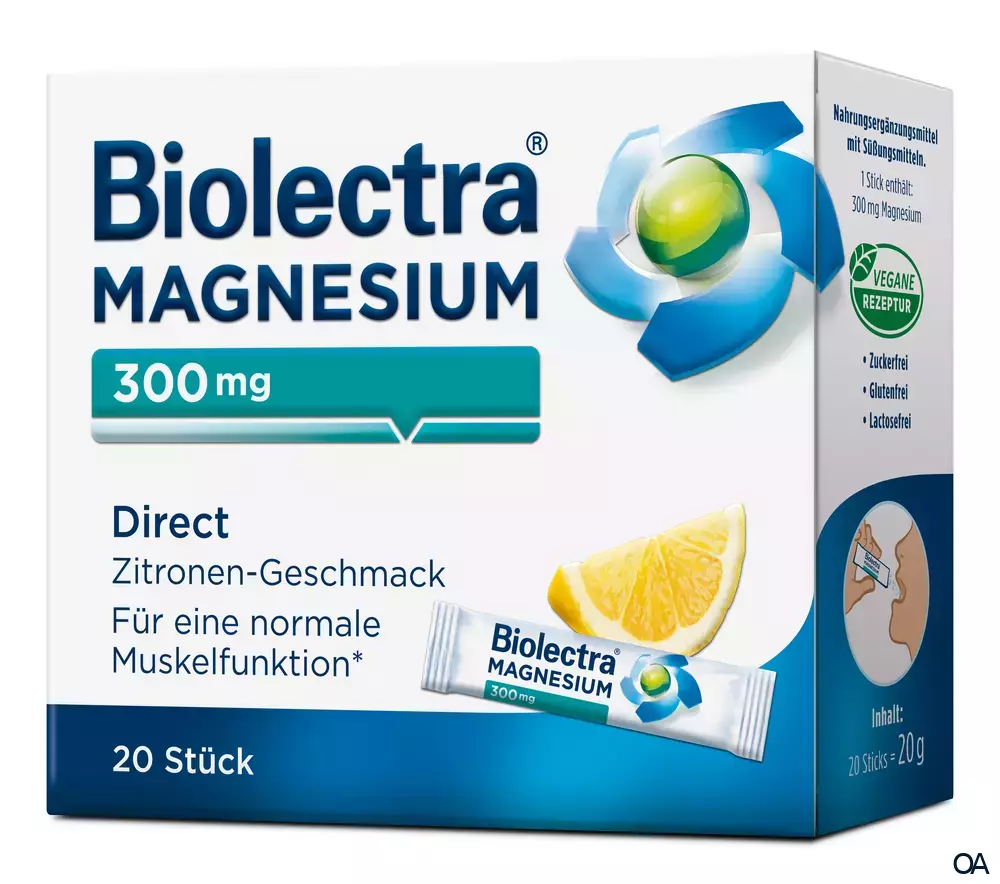 Biolectra® Magnesium 300 mg Direct Zitrone Biolectra® Magnesium 300 mg Direct Zitrone