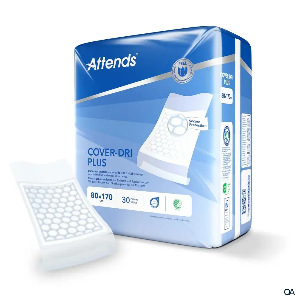 Attends Cover-Dri Plus Einmal-Schutzauflagen 80 x 170 cm Attends Cover-Dri Plus Einmal-Schutzauflagen 80 x 170 cm