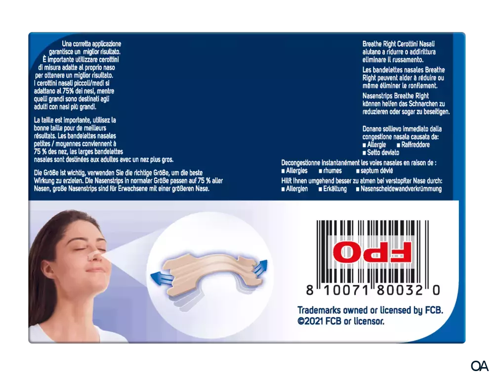 Besser Atmen Breathe Right® Nasenstrips Groß Beige Besser Atmen Breathe Right® Nasenstrips Groß Beige