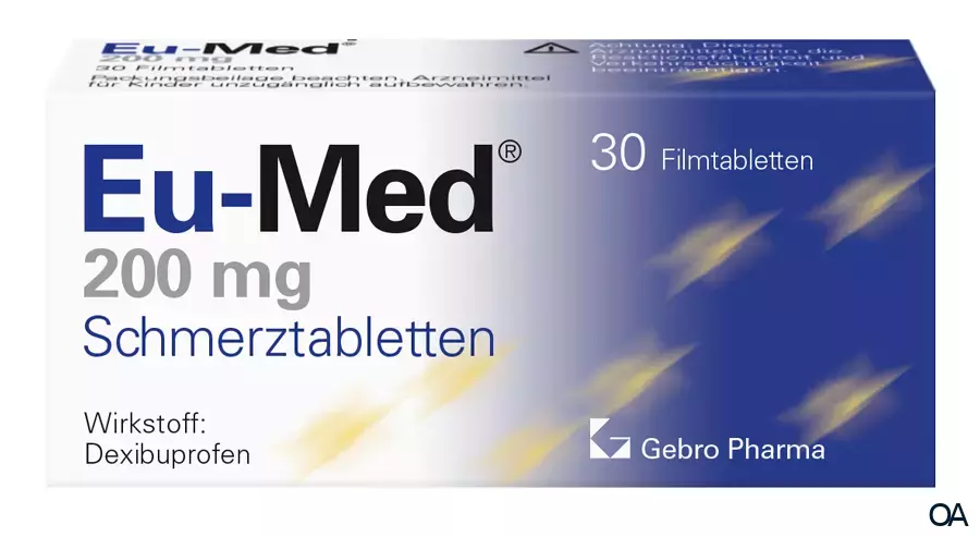 Eu-Med® 200mg Schmerztabletten Eu-Med® 200mg Schmerztabletten