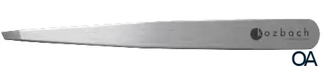 Kozbach Pharma 121R Haarpinzette, schräg silbermatt, rostfrei, 9,5 cm