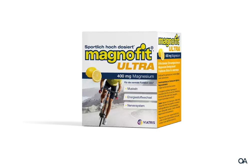 Magnofit Magnofit® ULTRA Direktgranulat Sticks - Sportlich hoch dosiert mit ...