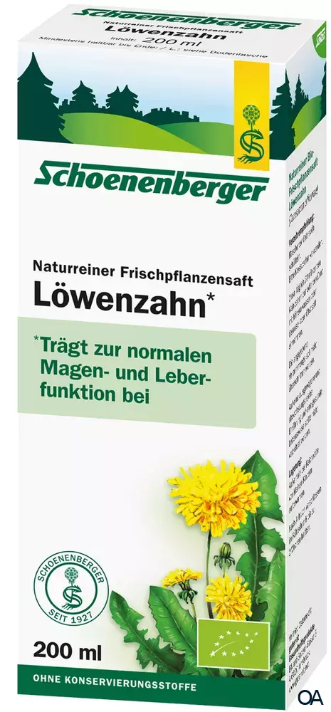 Schoenenberger Bio-Frischpflanzensaft Löwenzahn (BIO) Schoenenberger Bio-Frischpflanzensaft Löwenzahn (BIO)
