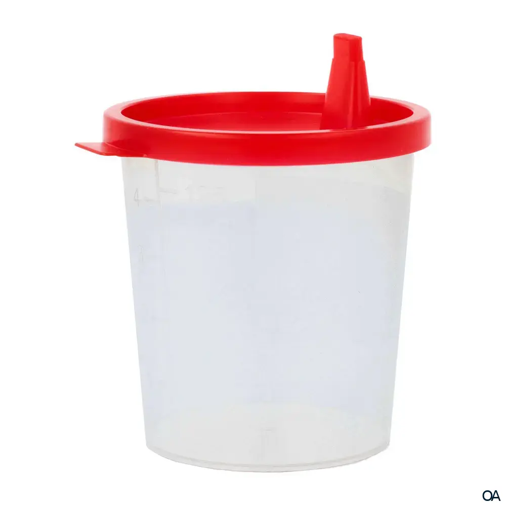 Urinbecher mit Schnappdeckel 125 ml