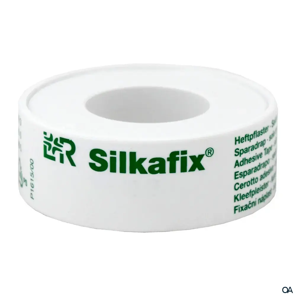 Silkafix® Heftpflaster 1,25 cm x 5 m Rolle auf Kunststoff-Knipsspule