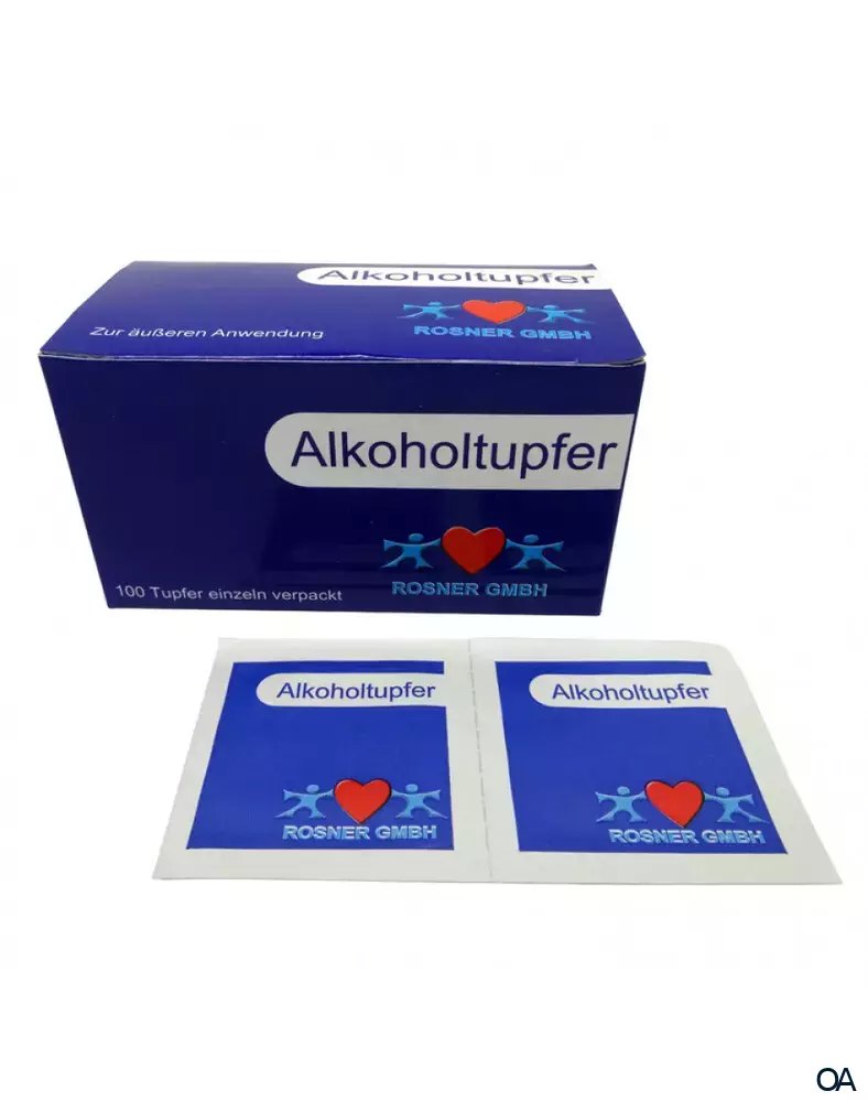 Alkoholtupfer Rosner 65 x 30 mm Alkoholtupfer Rosner 65 x 30 mm