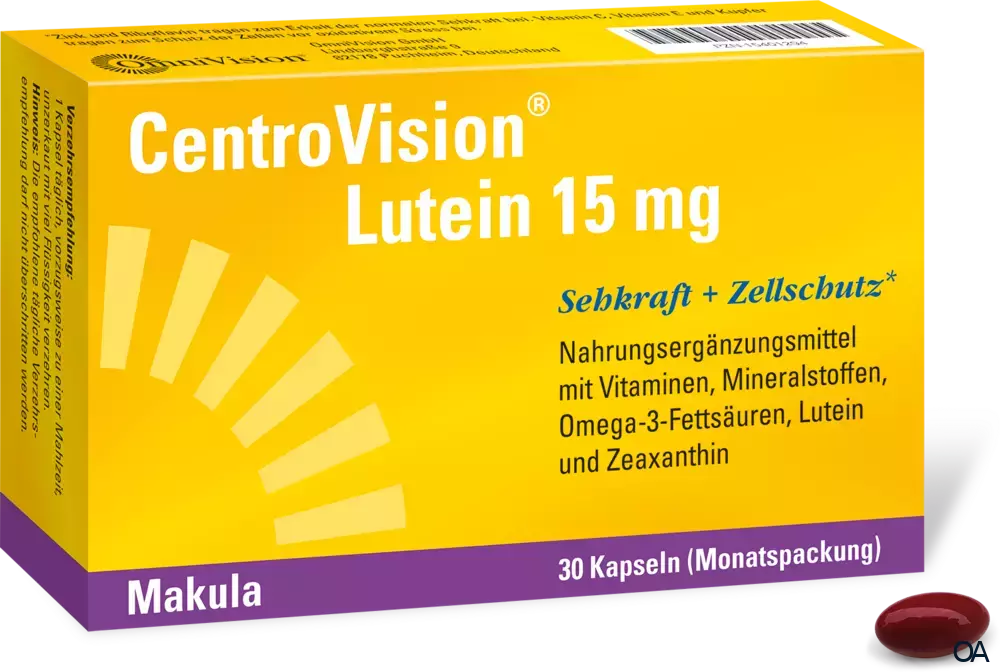 CentroVision® Lutein 15 mg Kapseln CentroVision® Lutein 15 mg Kapseln