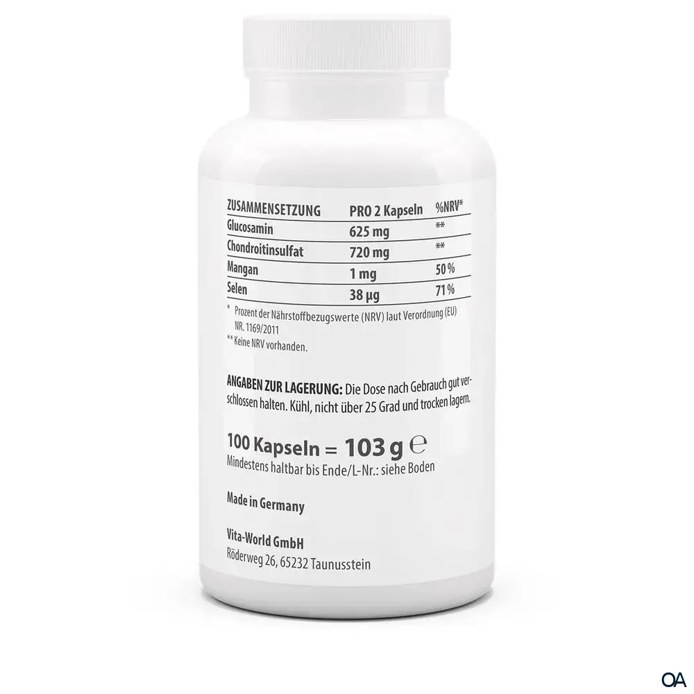 Vitaworld Glucosamin 500 + Chondroitin 400 Kapseln Vitaworld Glucosamin 500 + Chondroitin 400 Kapseln