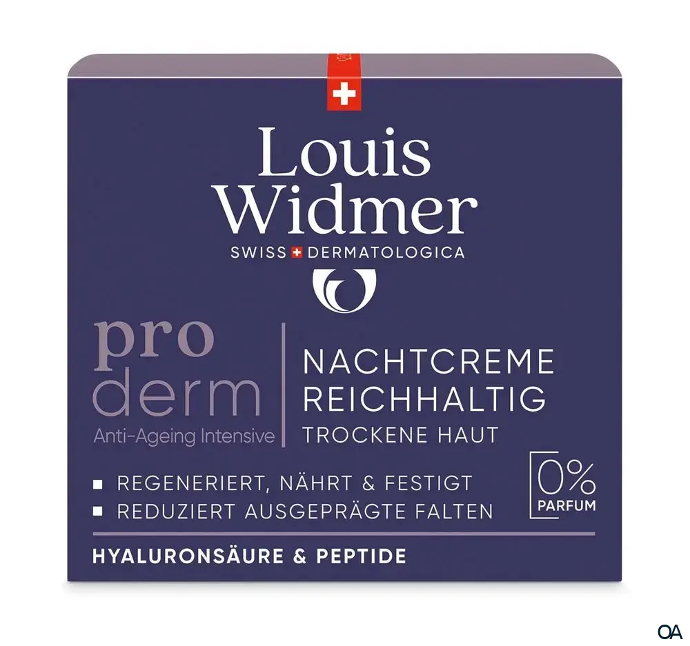 Louis Widmer proderm Nachtcreme reichhaltig - ohne Parfum