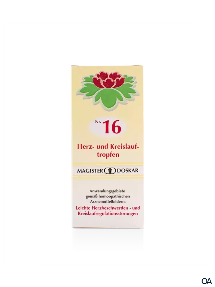 Doskar Tropfen Nr. 16 - Herz- und Kreislauftropfen Doskar Tropfen Nr. 16 - Herz- und Kreislauftropfen