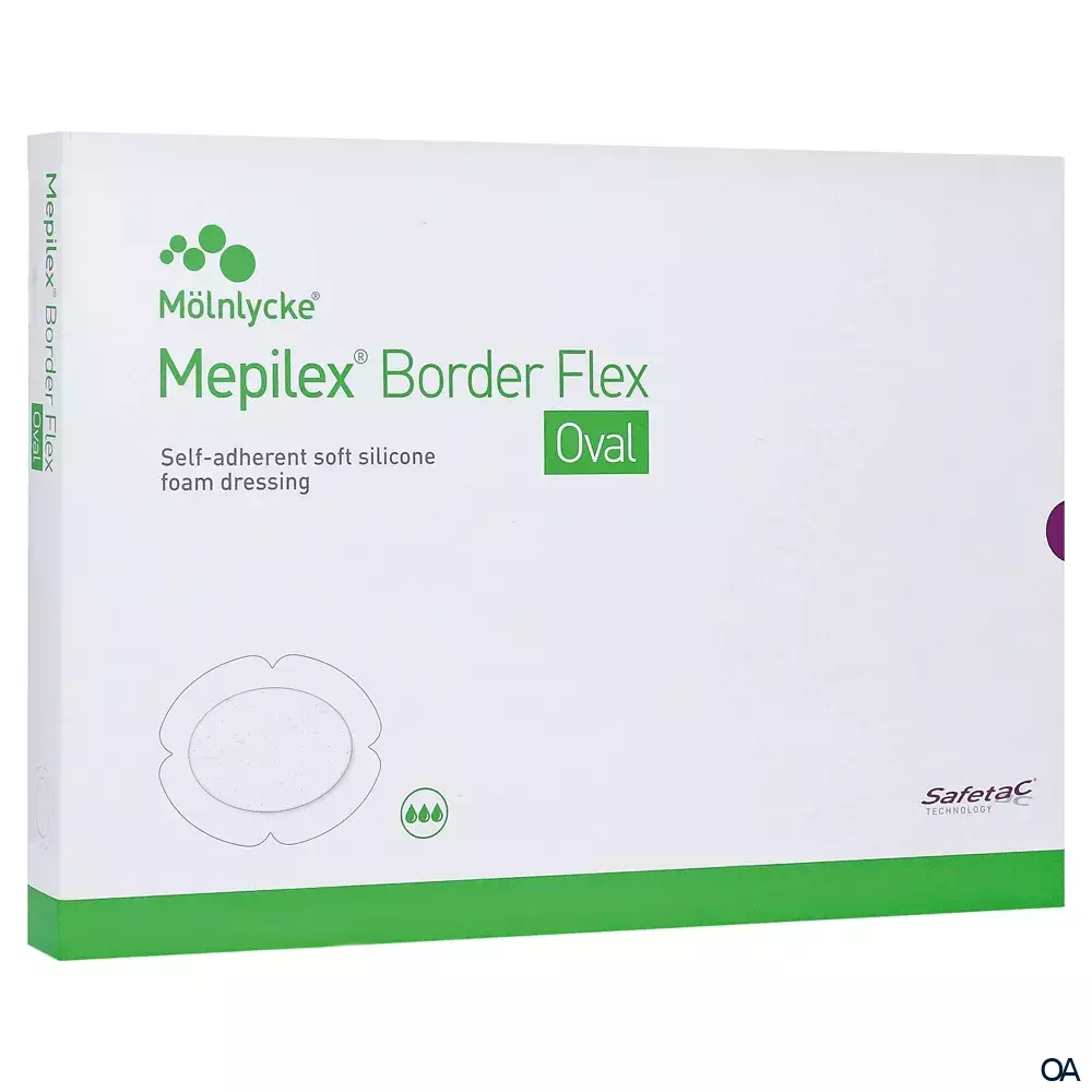 Mepilex® Border Flex Oval Schaumverband 7,8 x 10 cm