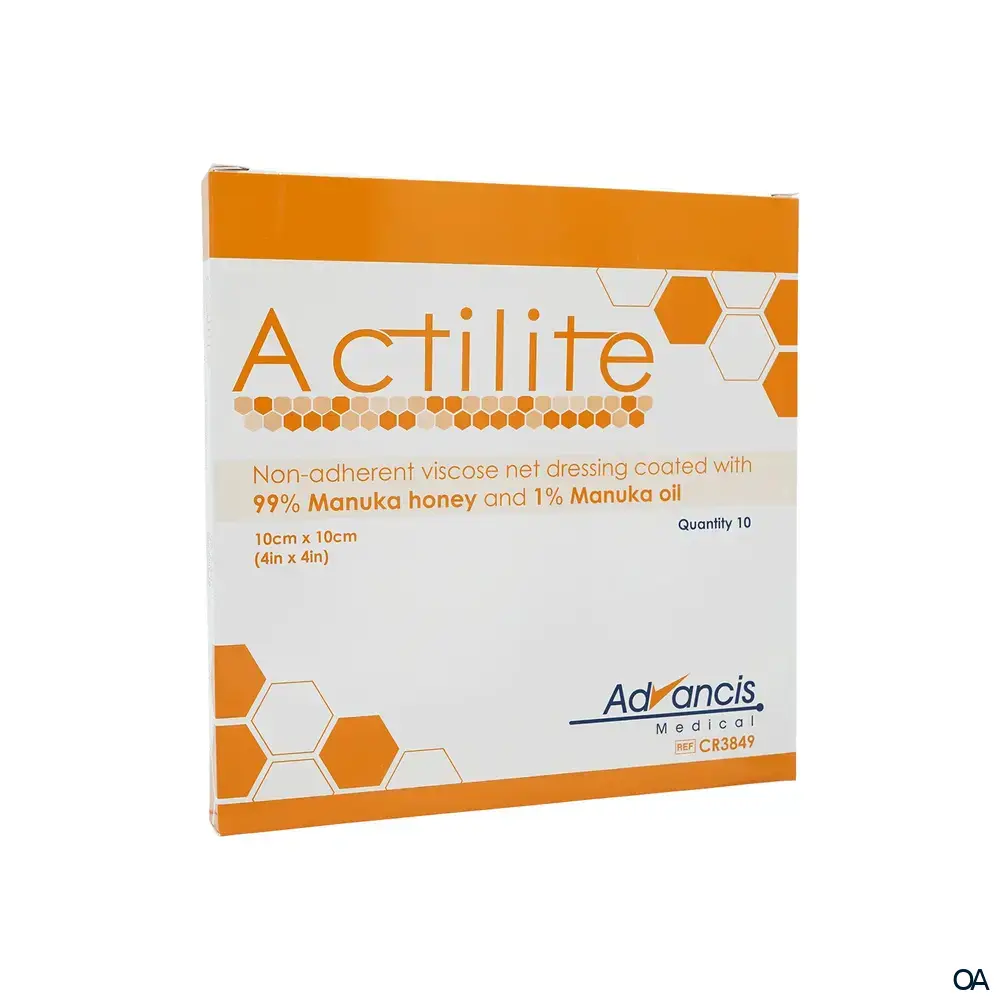Advancis Medical Actilite® Nicht klebende Netzauflage aus Viskose steril, 10 x 10 cm Advancis Medical Actilite® Nicht klebende Netzauflage aus Viskose steril, 10 x 10 cm