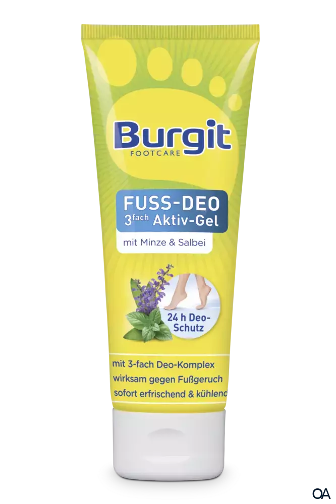 Burgit Footcare Fuß-Deo 3fach Aktiv-Gel Burgit Footcare Fuß-Deo 3fach Aktiv-Gel