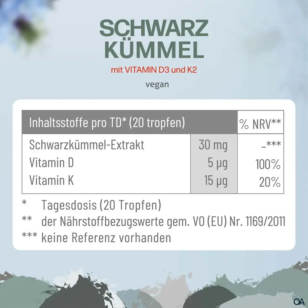CannSol Schwarzkümmel mit Vitamin D3 und K2 Tropfen