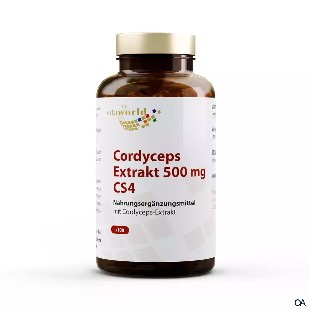 Vitaworld Cordyceps sinensis CS-4 Extrakt 500 mg Kapseln Vitaworld Cordyceps sinensis CS-4 Extrakt 500 mg Kapseln