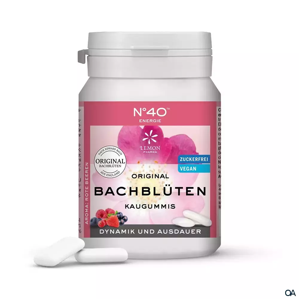 Lemon Pharma N°40 Original Bachblüten Kaugummi "Energie" Lemon Pharma N°40 Original Bachblüten Kaugummi "Energie"