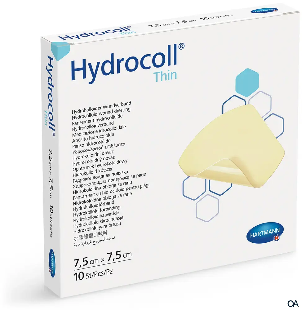 Hydrocoll® thin Hydrokolloider Wundverband, 7,5 x 7,5 cm
