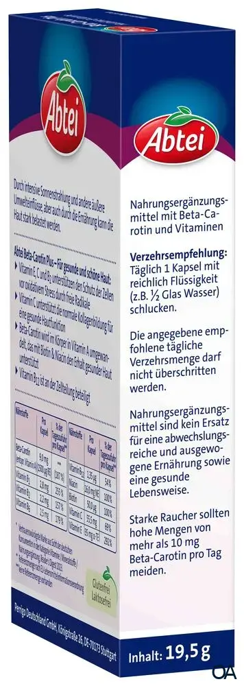 Abtei Beta-Carotin Plus Kapseln