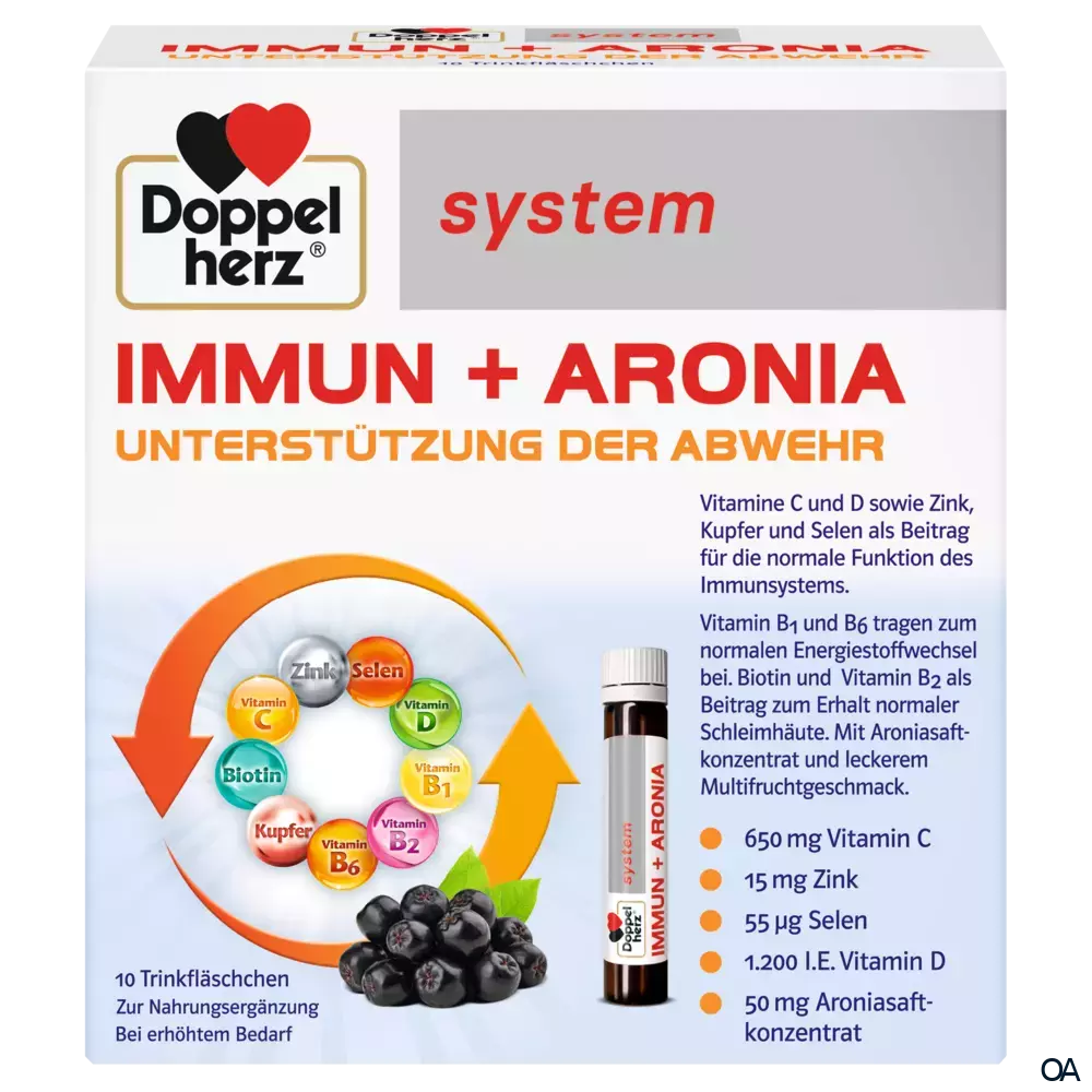 Doppelherz system IMMUN + ARONIA Trinkfläschchen Doppelherz system IMMUN + ARONIA Trinkfläschchen